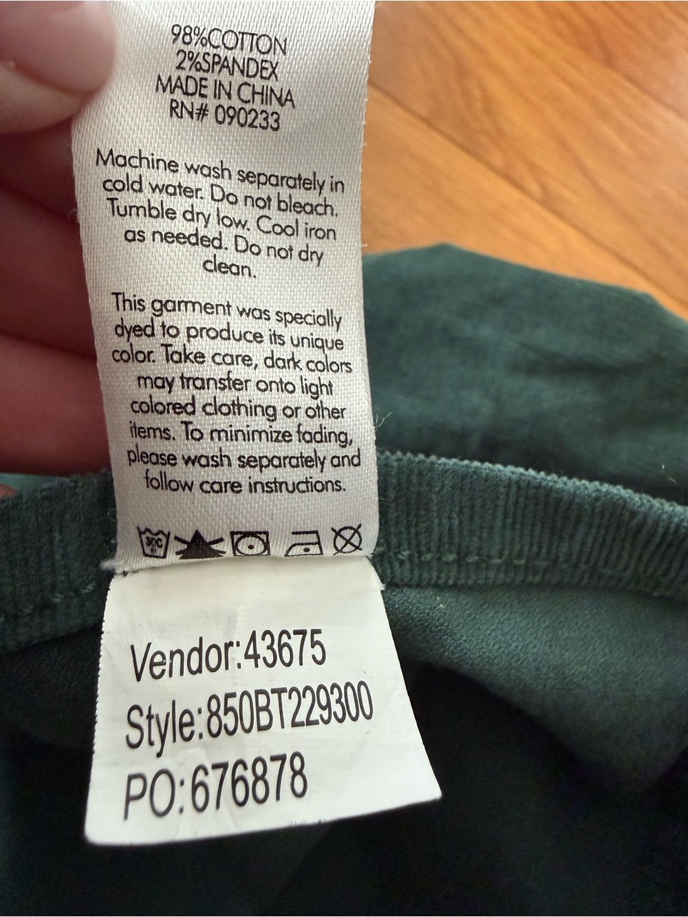PacSun Women’s Green Corduroy Flare Pants - Picture 6 of 6